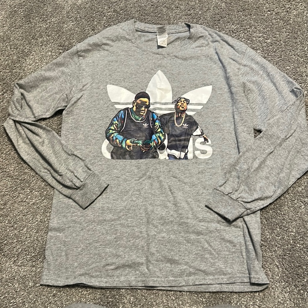 Gildan Adidas “Tupac and biggie” long sleeve shirt